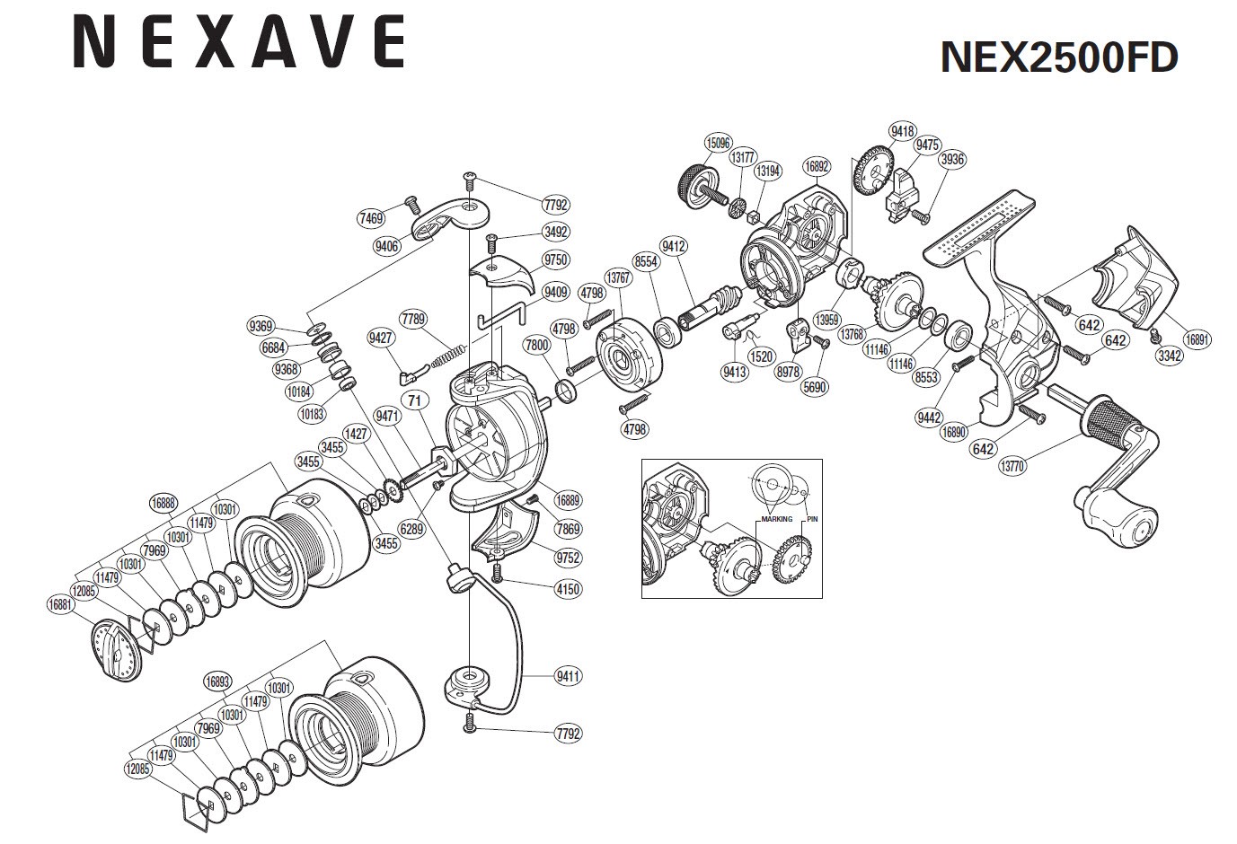 Кинематические схемы катушек shimano